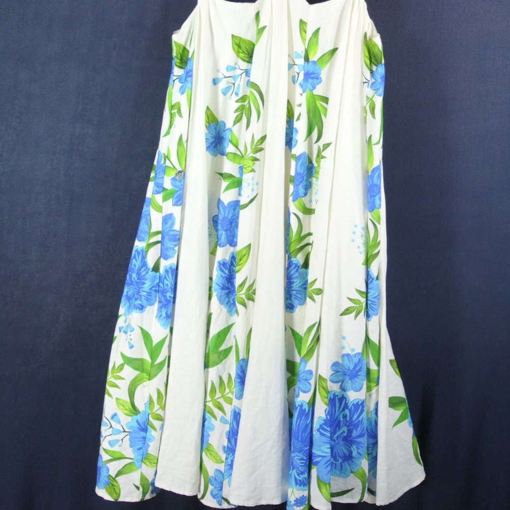 FARM Rio White and Blue Floral Midi Dress - Picture 7 of 10